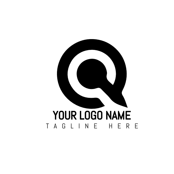 Q logo design| Company logo Logotyp template